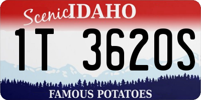 ID license plate 1T3620S
