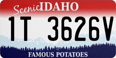 ID license plate 1T3626V