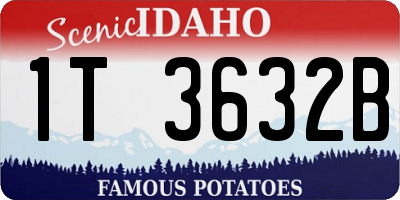 ID license plate 1T3632B