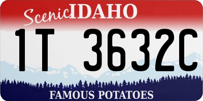 ID license plate 1T3632C