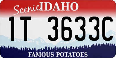 ID license plate 1T3633C