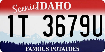 ID license plate 1T3679U