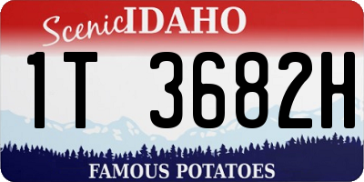 ID license plate 1T3682H