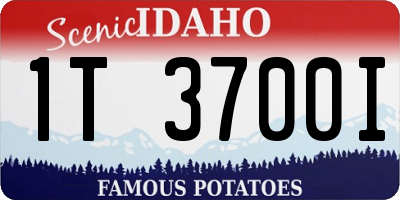 ID license plate 1T3700I