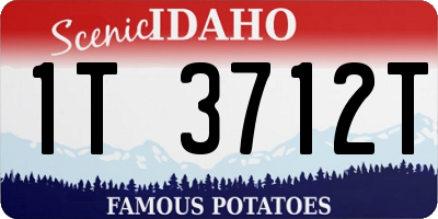 ID license plate 1T3712T