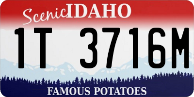 ID license plate 1T3716M