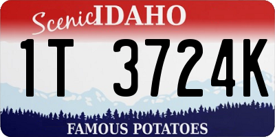 ID license plate 1T3724K