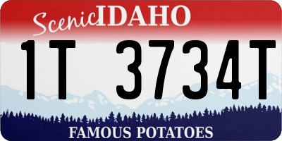 ID license plate 1T3734T