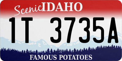 ID license plate 1T3735A