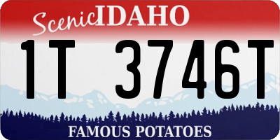 ID license plate 1T3746T