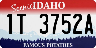 ID license plate 1T3752A