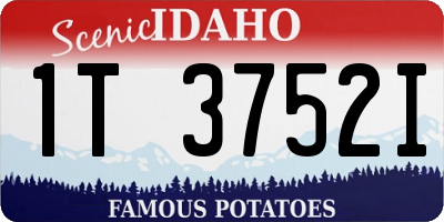 ID license plate 1T3752I