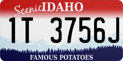 ID license plate 1T3756J