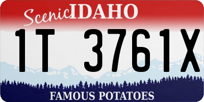 ID license plate 1T3761X