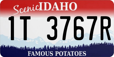 ID license plate 1T3767R