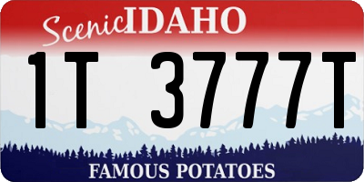 ID license plate 1T3777T
