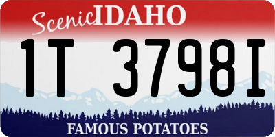 ID license plate 1T3798I