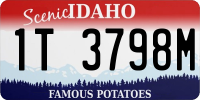 ID license plate 1T3798M