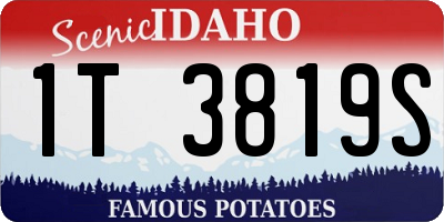 ID license plate 1T3819S