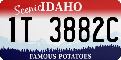 ID license plate 1T3882C