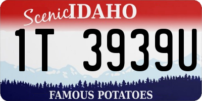 ID license plate 1T3939U