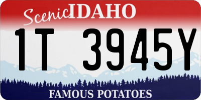 ID license plate 1T3945Y