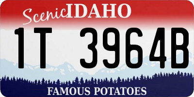 ID license plate 1T3964B