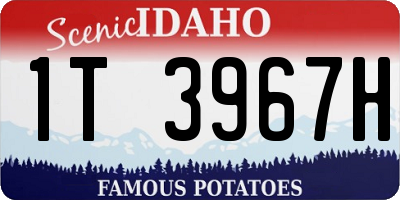 ID license plate 1T3967H