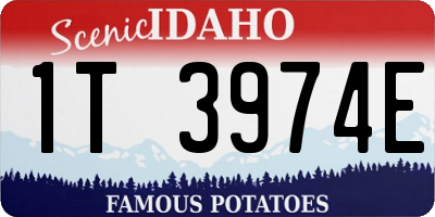 ID license plate 1T3974E