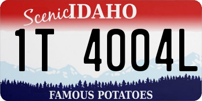 ID license plate 1T4004L