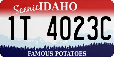 ID license plate 1T4023C
