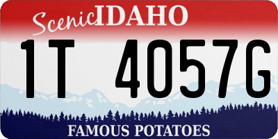 ID license plate 1T4057G