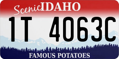 ID license plate 1T4063C