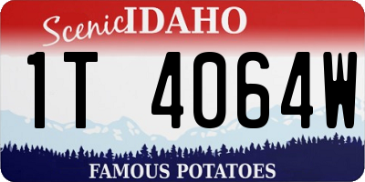 ID license plate 1T4064W