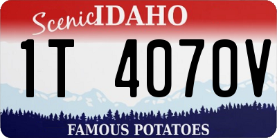ID license plate 1T4070V
