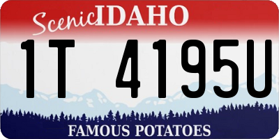 ID license plate 1T4195U