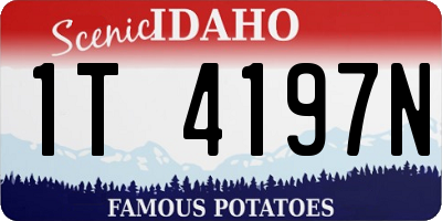 ID license plate 1T4197N