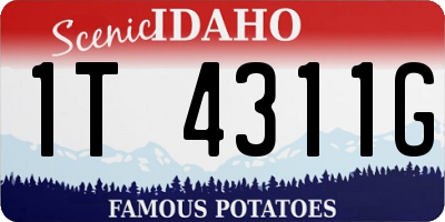 ID license plate 1T4311G