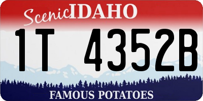 ID license plate 1T4352B