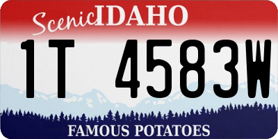 ID license plate 1T4583W