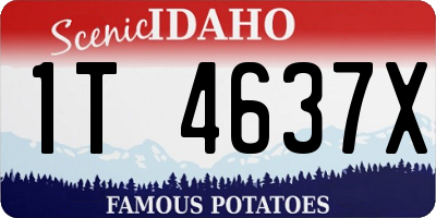 ID license plate 1T4637X