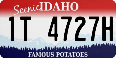 ID license plate 1T4727H