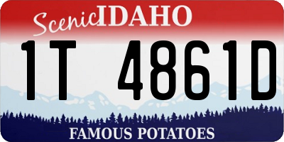 ID license plate 1T4861D