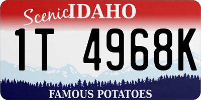 ID license plate 1T4968K
