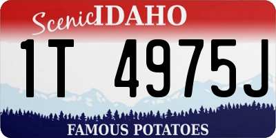 ID license plate 1T4975J