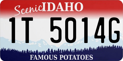 ID license plate 1T5014G