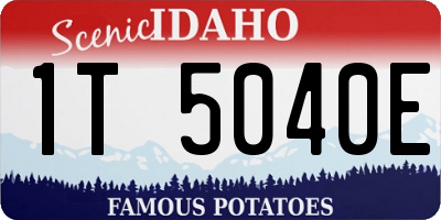 ID license plate 1T5040E