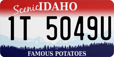 ID license plate 1T5049U