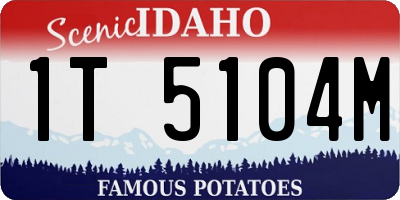 ID license plate 1T5104M