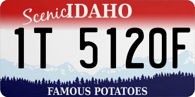 ID license plate 1T5120F